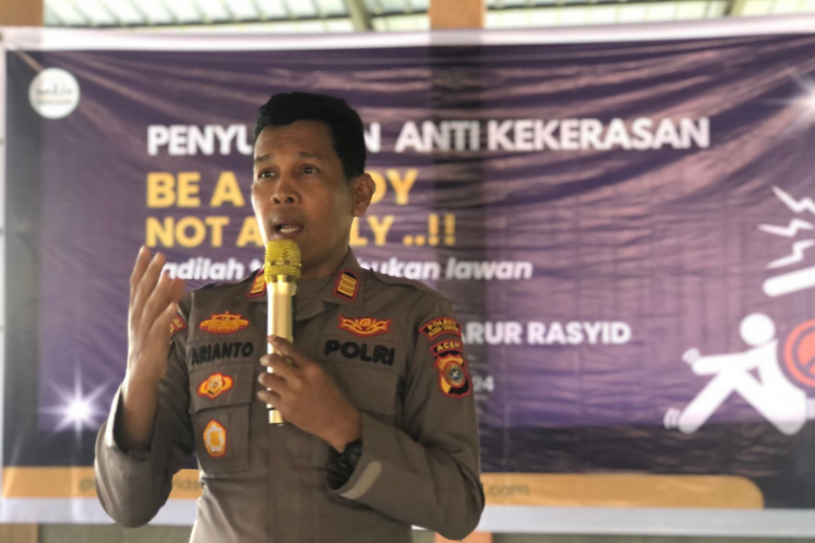 Deklarasikan Pendidikan "No Bullying" Bersama Kapolsek Simpang Kanan